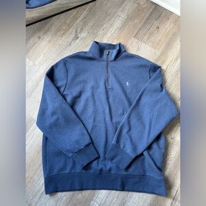 Polo Ralph Lauren Navy Blue Quarter Zip Sweater Pullover Sweatshirt Size XXL
